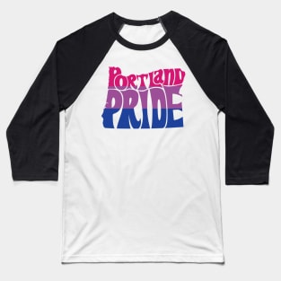 Portland Pride Festival - Bi - Oregon Silhouette Baseball T-Shirt